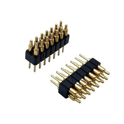 2.54mm H2.5 2x7Pin Pogo Pin Connector Đồng Xuân Nạp Điện tử Đường thẳng PCB
