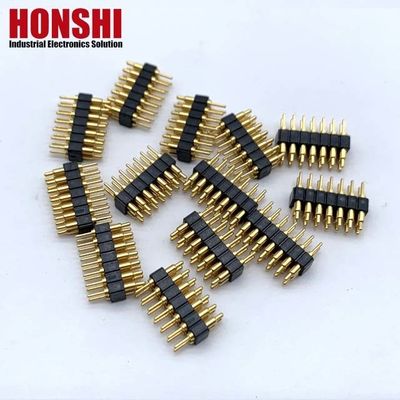 2.54mm H2.5 2x7Pin Pogo Pin Connector Đồng Xuân Nạp Điện tử Đường thẳng PCB