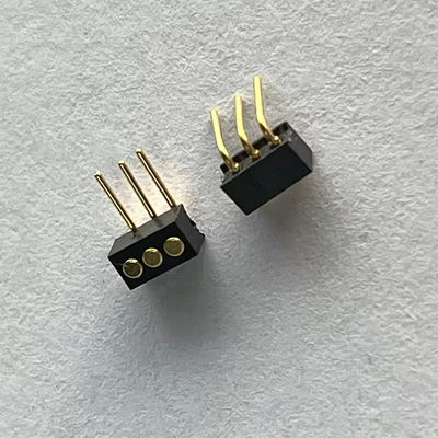 1.27mm 3pin góc phải loại đắm đồng xuôi nạp từ tính Pogo Pin Connector