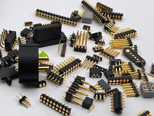 1.27mm 3pin góc phải loại đắm đồng xuôi nạp từ tính Pogo Pin Connector
