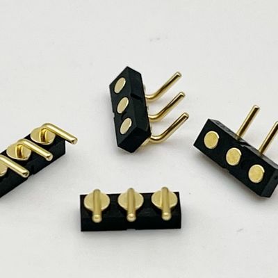 3p 2.54mm Vòng phun bóng phụ nữ có dây chuyền nối chân Pogo từ tính