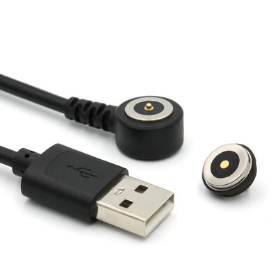 2 Pin từ tính Pogo Pin Connector Cable To Usb Loại A M Cáp trắng