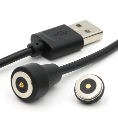 2 Pin từ tính Pogo Pin Connector Cable To Usb Loại A M Cáp trắng