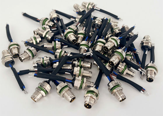 4 pin vòng dây kết nối đằng sau vít gắn M8 Panel Mount Connector