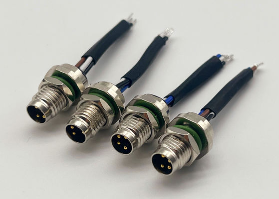 4 pin vòng dây kết nối đằng sau vít gắn M8 Panel Mount Connector