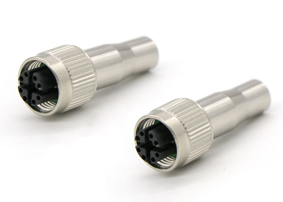 Phụ nữ vòng tròn M12 X Code Connector 8 Pin Long Shield Socket cho Cat6a