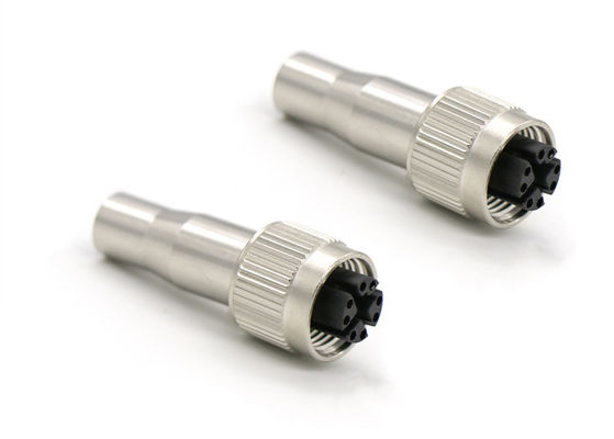 Phụ nữ vòng tròn M12 X Code Connector 8 Pin Long Shield Socket cho Cat6a