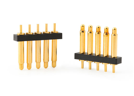 2.54mm 5pin Pogo Pin Connector Dip Type For Spring Pin Connector