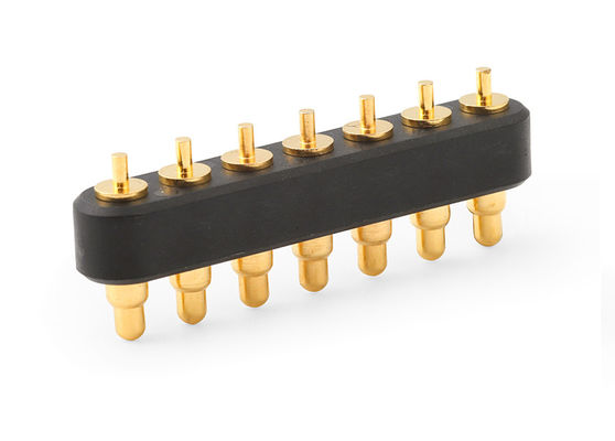 Điện tử 7pin Spring Loaded Connector Với 2.54mm Pitch Pogo Pin Connector