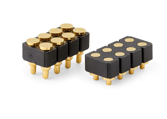 6pin nữ Pogo Pin kết nối và nối liên lạc mùa xuân cho Smd PCB tùy chỉnh