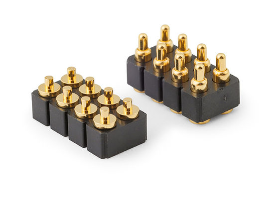 6pin nữ Pogo Pin kết nối và nối liên lạc mùa xuân cho Smd PCB tùy chỉnh