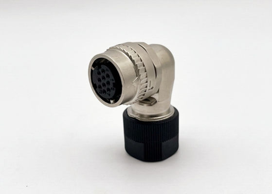 Một cảm ứng khóa CM10 kết nối tròn 2 pin 10 pin góc phải Crimp dây cắm