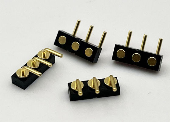 3p 2.54mm Vòng phun bóng phụ nữ có dây chuyền nối chân Pogo từ tính