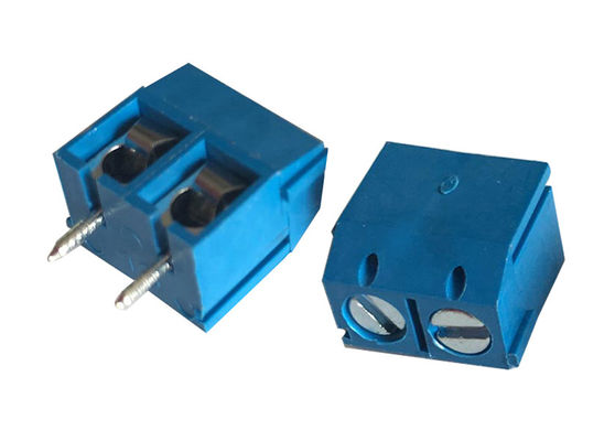 5.00mm Pitch 02p nữ thẳng PCB Connector Blue Terminal Block Connector