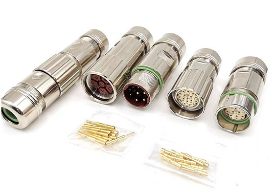 M23 Power Circular Wire Connector 6 Pin Servo Encoder Phụ nữ nam Crimp Wire plug