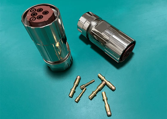Bộ kết nối điện hình tròn M40 6 Pin Servo Encoder Chiếc cắm dây cắm nữ
