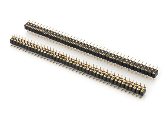 2.0mm Nam đầu pin tròn nối PCB hai hàng đầu pin máy