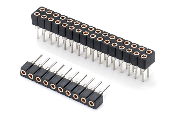 2.0mm Máy tròn phụ nữ Pin đầu đầu nối PCB hai hàng H2.8mm 7.4mm