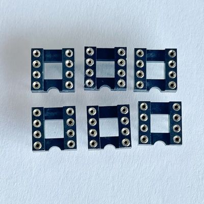 2.54mm 8 Pin IC Socket Connector nữ thẳng Pin Header PBT vật liệu cách nhiệt Đen