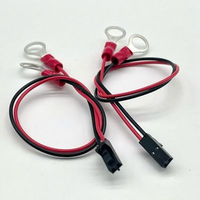 Molex 2.54mm 2P Connector nữ đến M4 Round Terminal với dây cáp UL1007 22AWG Cable