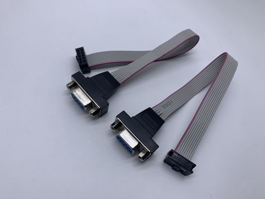 D-sub DB9 đến FC-10p 2.54mm Cáp băng phẳng nam nữ đến 10 26 pin IDC dây kết nối