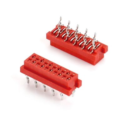 1.27mm Red IDC Socket Micro Match IDC 4/6/8/10/12/16/20/24 pin SMT Connector nữ