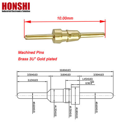 CNC máy liên lạc Pin đồng Fitting đồng Plug pin điện vòng 10.0mm