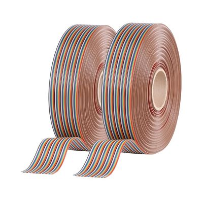 8pin - 64pin tùy chỉnh Cable cầu vồng phẳng Pitch 1.27mm Ribbon Cable 100 M / Roll