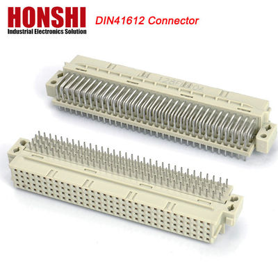 DIN 41612 Bốn hàng Inline 128 Pin DIN41612 Connector Brass PCB Ứng dụng hiện tại