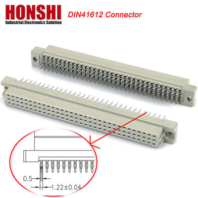 DIN 41612 Bốn hàng Inline 128 Pin DIN41612 Connector Brass PCB Ứng dụng hiện tại