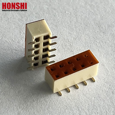 Phụ nữ Header Connector Double Row White Pitch 2.54mm H7.1 10p SMT Type PA6T PCB Board