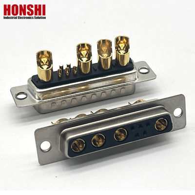 D-SUB 9W4 Phụ nữ pin vàng hàn dây loại kết nối 10A 20A 30A 40A