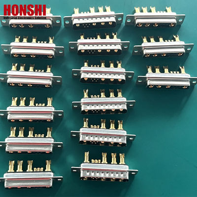 9w4 Liên lạc dây hàn D Sub Connector Vàng đệm nam hỗn hợp điện cao 5 + 4 lõi