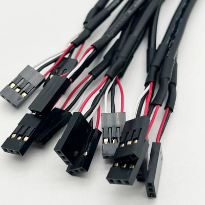 Tùy chỉnh 2.54mm Dupont Line nam nữ jumper dây buộc dây Dupont cáp 15cm Đen