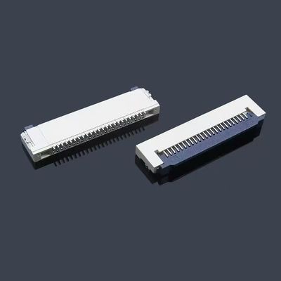 1.25mm FFC / FPC Cable Zif Socket Connector Side Contact With Lock 8 10 18 30 Pin Right Angle Type
