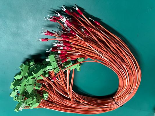 Lắp ráp dây cáp OEM cho máy công nghiệp, đầu nối 5.08mm, màu xanh lá cây, và bộ dây điện, kiểm tra 100%, 0.5M 1M
