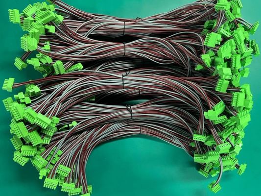 Lắp ráp dây cáp OEM cho máy công nghiệp, đầu nối 5.08mm, màu xanh lá cây, và bộ dây điện, kiểm tra 100%, 0.5M 1M