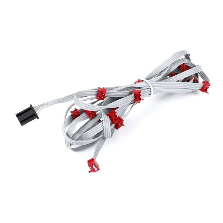 PVC Polyester 28AWG Cáp phẳng 1.27mm Micro Connector 8 pin IDC Cáp