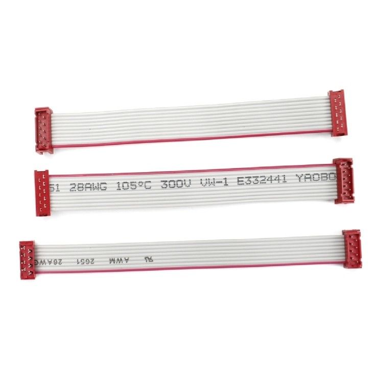 8 pin 10 pin nam Bộ cáp phẳng IDC dây chuyền cáp đỏ Micro Match Connector