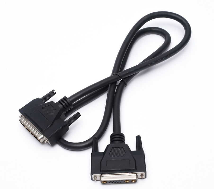Cáp phụ tùy chỉnh D 13W3 kết nối nguồn bảo vệ DB9 DB15 Cáp nam đến nữ