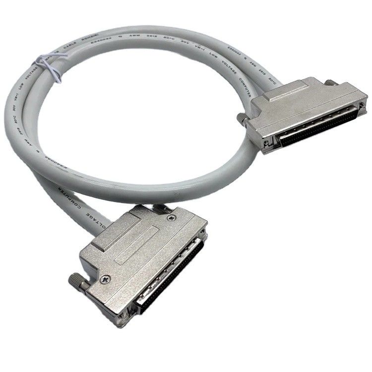 Cáp kết nối SCSI màu xám tùy chỉnh 68 pin 100 pin cáp nam Ul20276 28awg Cáp
