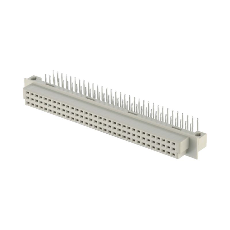2.54mm DIN 41612 kết nối 64 Pin góc phải pin nữ thông qua lỗ 3 hàng kết nối
