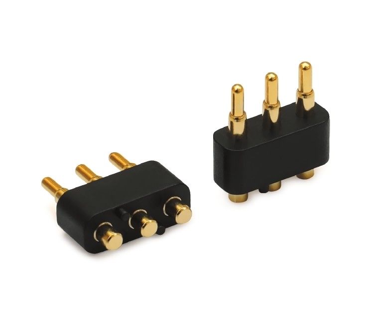 3.0mm pitch 3pin Sơn vàng SMT loại ô tô đồng Pogo Pin Connector cho pcb