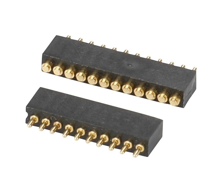 Đầu nối chân Pogo 1.27mm h1.5mm L8.0 Đầu nối bằng đồng mạ vàng loại nhúng 10 chân