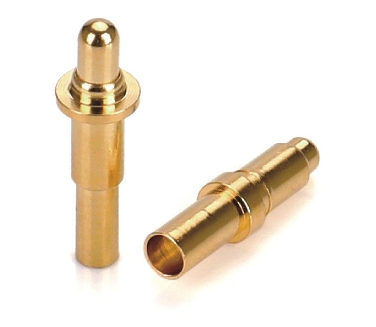 Đàn ông Solder 9,5mm Pogo Pin Connector đồng 3,2mm chiều cao xuân nạp vàng