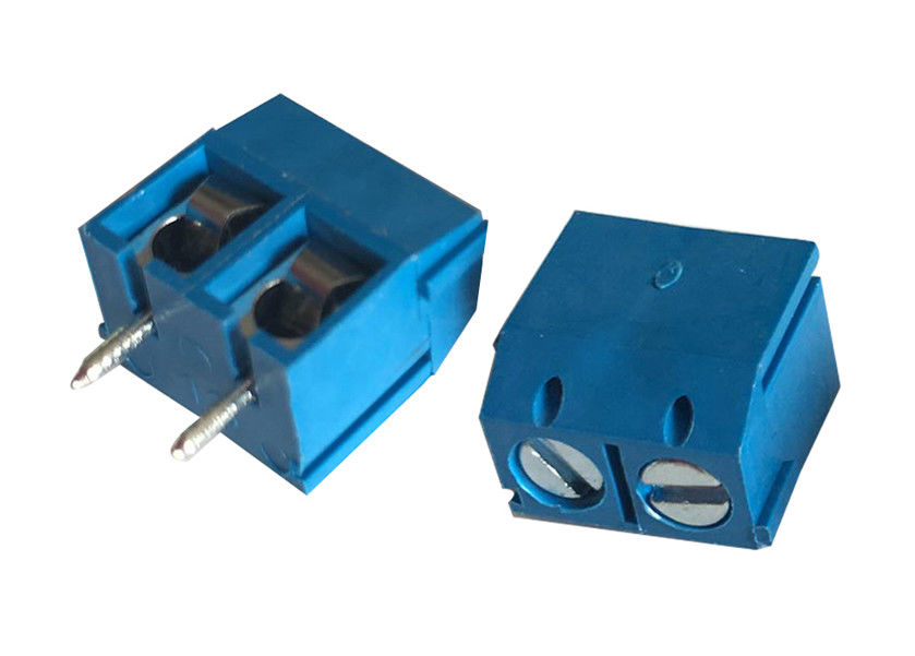 5.00mm Pitch 02p nữ thẳng PCB Connector Blue Terminal Block Connector