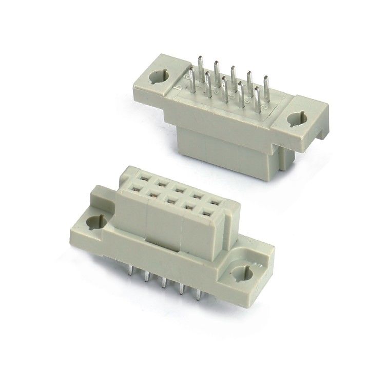 DIN 41612 kết nối 2 hàng 10 chân nữ chân thẳng qua lỗ 2x5 Pitch 2.54mm DIP