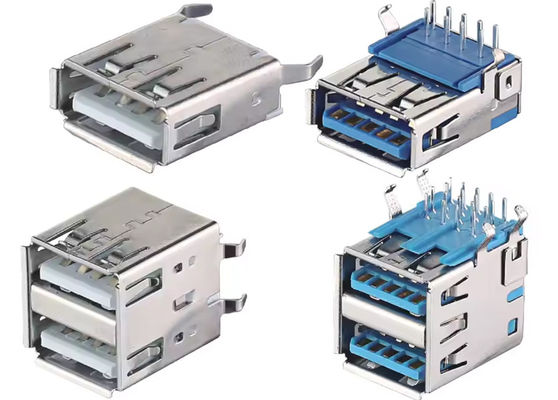 USB 2.0 / 3.0 Jack A Type Male Plug Connector Đồng / Phosphor Vàng vật liệu tiếp xúc